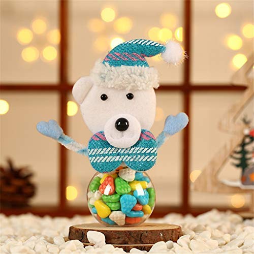 Christmas Candy Storage Can Xmax Santa Deer Decorate Home Child Gift Cookies Food Storage Jar
