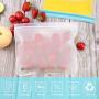 Reusable Food Storage Bags, 6 Pack Extra Thick Leakproof Degradable Freezer Fresh Bag, FDA Grade PEVA Sandwich & Snack Bags, Free Ziplock Lunch Bag for Kids Snacks,Fruit,Travel,Home Organization