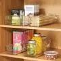 mDesign Küchen-, Schrank-, Kühlschrank- und Gefrierorganizer Behälter – Set von 4, Klar
