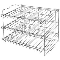 Stackable Chrome Finish Can Rack Organizer - Food Storage - Designed for Cupboard, Pantry, and Cabinet- Perfect for Anywhere Around the Kitchen