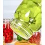 Dicht verschlossene Glaskonserven für Lebensmittel, Getreide, Gläser – Zitronen, Honig, Maracuja Flasche Lagerglas Rund Multi-Piece Rund 700ml