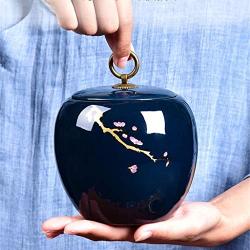 Home Décor Ceramic Jar Tea Set Decoration Ceramic Jar Food Storage Canister Pot Moisture Proof，Gift Decorative Accessories (Color : Blue, Size : 121213cm)