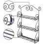 Étagère à épices 3 niveaux, porte-pots à épices, étagier de rangement debout, pour cuisine, bureau, placard, comptoir, étagier libre-service. Étagère à épices 3 niveaux, porte-pots à épices, étagier de rangement debout, pour cuisine, bureau, placard, comptoir, étagier libre-service.