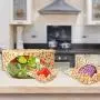 Garden Bloom Beeswax Food Wrap ? Sustainable Plastic Alternative Beeswax Wrap 3 Pack ? 1 Small, 1 Medium, 1 Large Organic Reusable Beeswax Food Wraps ? Washable & Biodegradable Food Stasher