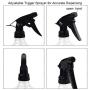 Plastic Spray Bottles 4pcs 8oz Empty Clear Spray Bottle with Black Trigger Sprayers, Adjustable Nozzle, for Cleaning Solutions, Planting, Cooking