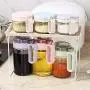 Kitchen Food Storage Jar Airtight Food Storage Kitchen glass jar moisture-proof home multi-purpose jam bottle cruet Leakproof glass oil pot shaker tank transparent (Color : Purple)