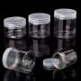 Milue 7.2cm OD Clear Strong PET Round Food Storage Container Jar Sealed with Clear Lid (02#)