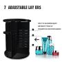 Makeup Organizer, KABB 360-Degree Rotating Adjustable 7 Layers Multi-Function Cosmetic Storage Box with Top Tray, Compact Size with Large Capacity