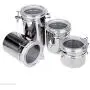 Edelstahl Gewürzbehälter Set – 4er-Set für Küche – Organizer für Tisch, Tür, Unter Utensilien, Spüle, Schublade, Schrank, Zuckerbehälter Organizer