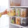 ManxiVoo Fridge and Freezer Bins Refrigerator Storage Organizer Fruit Food Storage Box with Lids and Handle (Clear)