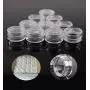 GOGOONLY 50 New, Empty, Clear, 5 Gram Plastic Pot Jars, Cosmetic Containers, With Lids-BH000507