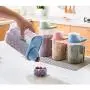 Mehrteilige Küchen-Getreidesäcke, transparente Kunststoff-Getreidespeicherboxen, 4er-Set Lebensmittelbehälter | Getreidespeicher für die Küche