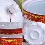 Food Jars & Crocks Rice Storage Bucket Household Ceramic Rice Cylinder Moistureproof and Insect Sealed Storage Tank Flour Tank Kitchen Rice Bucket Gift (Color : White, Size : 34x37cm)