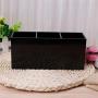 Milue Black Acrylic Makeup Brush Holder Cosmetic Organizer Case Jewelry Storage Box