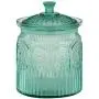 Ensemble Pioneer Woman Adeline 6 Pièces (Assortiment de Condiments) Turquoise + Pot à Biscuits en Verre Turquoise de Pioneer Woman