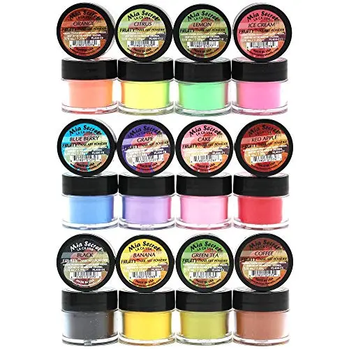 Mia Secret -Fruity Collection Nail Acrylic Powder set of 12 Mia Secret -Fruity Collection Nail Acrylic Powder set of 12
