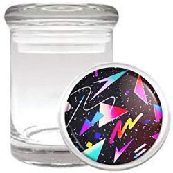 80s Geometry Classic Trapper Keeper Design Medical Odorless Glass Jar