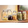 Set of 2, 32 Ounce Clear Airtight Canister Set with Chalkboard Labels, Glass Jars for Cereal, Flour, Pantry Storage Jars