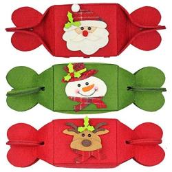 BLagenertJ Foldable Candies Gift Box Elk Snowman Santa Pattern Storage Container Bag for Xmas Decor Snowman