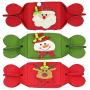 BLagenertJ Foldable Candies Gift Box Elk Snowman Santa Pattern Storage Container Bag for Xmas Decor Snowman