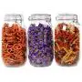 Ensemble de 3 Boîtes en Verre Étanches ComSaf de 75oz avec Couvercles - Récipient de Rangement avec Joint en Fil en Verre pour la Conservation des Aliments, des Céréales, des Pâtes, du Sucre, des Haricots, des Épices. Ensemble de 3 Boîtes en Verre Étanches ComSaf de 75oz avec Couvercles - Récipient de Rangement avec Joint en Fil en Verre pour la Conservation des Aliments, des Céréales, des Pâtes, du Sucre, des Haricots, des Épices.