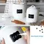 Dichtschließende Lebensmittelbehälter, Schalen mit Deckeln, große Keramik-Teelichner, Cerealschalen, Zuckergläser, Cookie Jar für Küchenschrank Organisation, Mehl, Kaffee, Süßigkeiten, 750ml/1.5L/2.5L (Größe: 750ml)