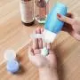 GESPERT 3oz Silicone Travel Sized Squeeze Bottle TSA Approved Leak Proof for Toiletries Shampoo Lotion, Small Cream Jar Cosmetic Container (8 Pack Travel Accessories Set)