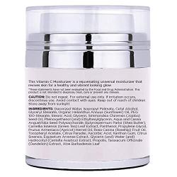 Radha Beauty Glow Boosting Vitamin C Moisturizer, 1.7 fl oz. for Face, Neck, Decollete - Super Moisturizing Facial Lightweight Cream, Anti-Aging & Brightening - Daily for Dry, Sensitive & Oily Skin