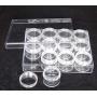 Cosmetic Container,16 Pieces Cosmetic Jars Travel Refillable Clear Plastic Makeup Containers Cosmetic Jars with for Creams/Powder/Mineral Make Up Cosmetic Bottles (5g/5ml)