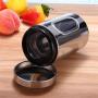 Airtight Window Kitchen Canister,3PCS Stainless Steel Window Canister Tea Coffee Sugar Nuts Jar Storage Set