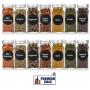 6oz, BEST VALUE 14 Large Glass Spice Jars includes pre-printed 126 Chalkboard Spice Labels plus 113 PVC Clear Labels. 14 Square Empty Jars, Airtight Cap, kitchen Funnel Pour/Sift Shakers