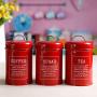 WillowswayW 3Pcs/Set Coffee Tea Canister Spice Jar Sugar Food Storage Container Home Kitchen Supply