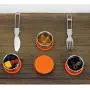Ensemble de 3 bocaux en acier inoxydable pour épices, conteneurs de rangement alimentaire étanches avec couvercle en silicone, ustensiles de cuisine Ensemble de 3 bocaux en acier inoxydable pour épices, conteneurs de rangement alimentaire étanches avec couvercle en silicone, ustensiles de cuisine