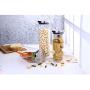 Glass Jars With Stainless Steel Cover Glass Spice Jars Storage Tank Food Contain Coffee Bean Jars And Lips Sealed Jar 85x100mm