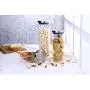 Glass Jars With Stainless Steel Cover Glass Spice Jars Storage Tank Food Contain Coffee Bean Jars And Lips Sealed Jar 85x100mm