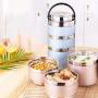 Thermos Food Jar Thermos Stainless Food Flask For Kids,Storage Bag (Color : Blue)