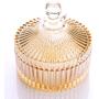 YL LY Creative Crystal With Lid Snack Storage Jar Candy Box Sugar Bowl Dried Fruit Jar Home Decorations Decoration Large Golden Yurt