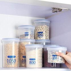 Bottles,Jars & Boxes - Kitchen Food Sealed Storage Tank Household Plastic With Cover Transparent Snacks Dried Fruit Storage Tank Scale Box Stack