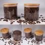 650ml Sealed Storage Jar with Lid, Glass Organizer, Kitchen Container Bottle, Coffee Bean/Tea Canister