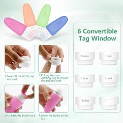 Silicone Travel Bottles 17 Pcs TSA Approved BPA Free Travel Containers Food-grade Spray Bottles Cream Jars for Shampoo Leak-proof Cosmetic Toiletry Travel Containers with Brush Tag