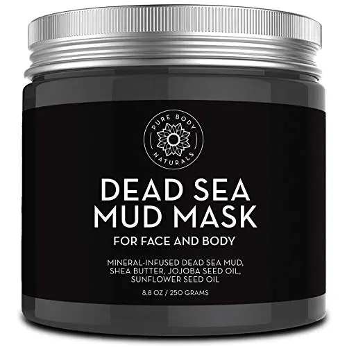 Pure Body Naturals Dead Sea Mud Mask for Face and Body, Purifying Face Mask for Acne, Blackheads, and Oily Skin, 8.8 Ounce Pure Body Naturals Dead Sea Mud Mask for Face and Body, Purifying Face Mask for Acne, Blackheads, and Oily Skin, 8.8 Ounce
