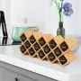 Schwarzes 18-Fächer Bamboo Küchendachboard Gewürzregal Organizer, Küchenschrank Regal Wandhalterung Tür Gewürz-Aufbewahrung, Geeignet für runde und eckige Gewürzflaschen, Freistehend für Schränke, Schränke oder Schubladen.