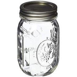 Ball Genuine 16 oz Mason Jar with Closable Shaker Lid Dispenser - for Herbs, Spices, Grated Cheese, Sprinkles, Nuts, etc! Includes Bonus Measurement Magnet