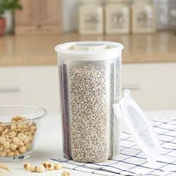 Yotaini 4 Compartment Plastic Dry Food Storage Container With Sealing Lid For Cereals, Nuts, Snacks, Pet Food, Etc.