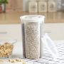 BATEER Airtight Dry Food Storage Container with 4 Compartments Kitchen Pantry Storage Bin for Flour, Snacks, Nuts