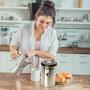 Gorgeous Coffee Canister - Stainless Steel Storage Container with Scoop - Keeps Your Coffee Airtight Fresh and Flavorful