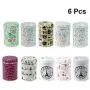 6PCS Zinn-Dosen Teedose Teebehälter Doppelverschluss Dosen Aufbewahrungsbehälter (Zufällige Farbe)
