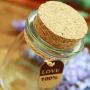 BESTONZON Glas Favorgläser mit Korkstopfen, Mason Jar mit personalisierten Etiketten und String – Ideal für Süßigkeiten, Kerzen, Hochzeit, 12 Stück, 100 ml