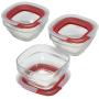 Boîtes de Rangement en Verre Rubbermaid Easy Find Lids, 1 Tasse, Rouge Course, 3 Pièces 2856009 Boîtes de Rangement en Verre Rubbermaid Easy Find Lids, 1 Tasse, Rouge Course, 3 Pièces 2856009