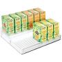 mDesign Plastic Kitchen Food Storage Organizer Shelves, Spice Rack Holder for Cabinet, Cupboard, Countertop, Pantry - Holds Jars, Baking Supplies, Canned Food, Pasta - 2 Levels, 10" W, 4 Pack - Clear